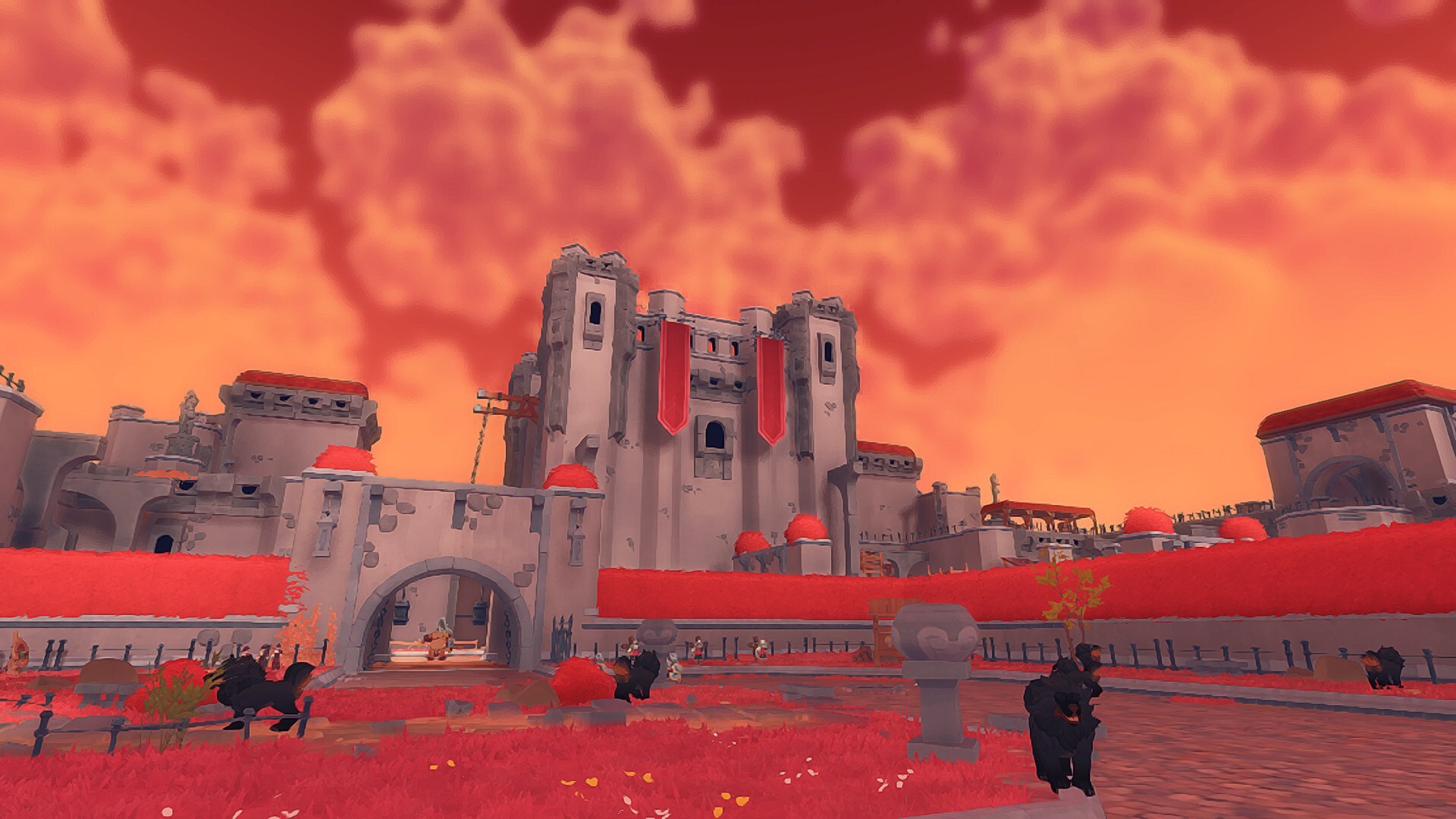 Official Farever screenshot of the Crimson Barracks dungeon